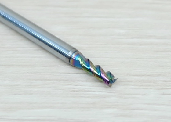 3-Flute DLC Coating 3x9x4mm 50L HRC60 High Efficiency End Mill, Shank 4MM