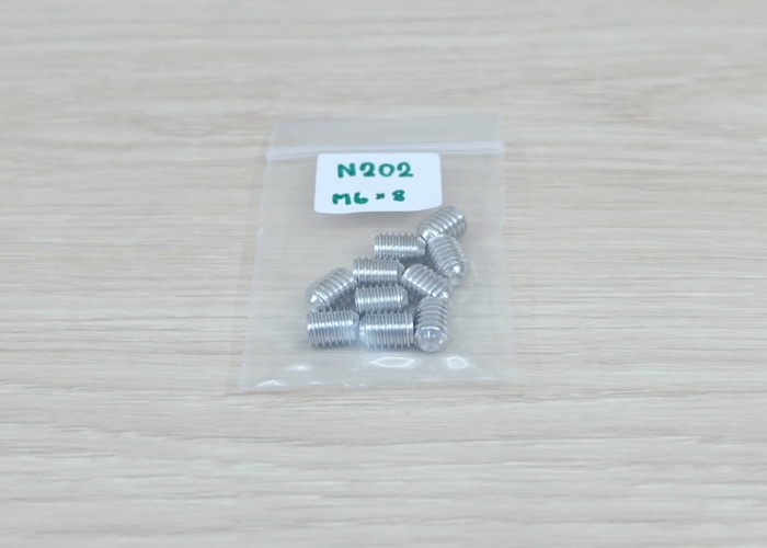 M6x8 สกรูตัวหนอน DIN916 Stainless steel 304 (แพ็ค20ตัว)