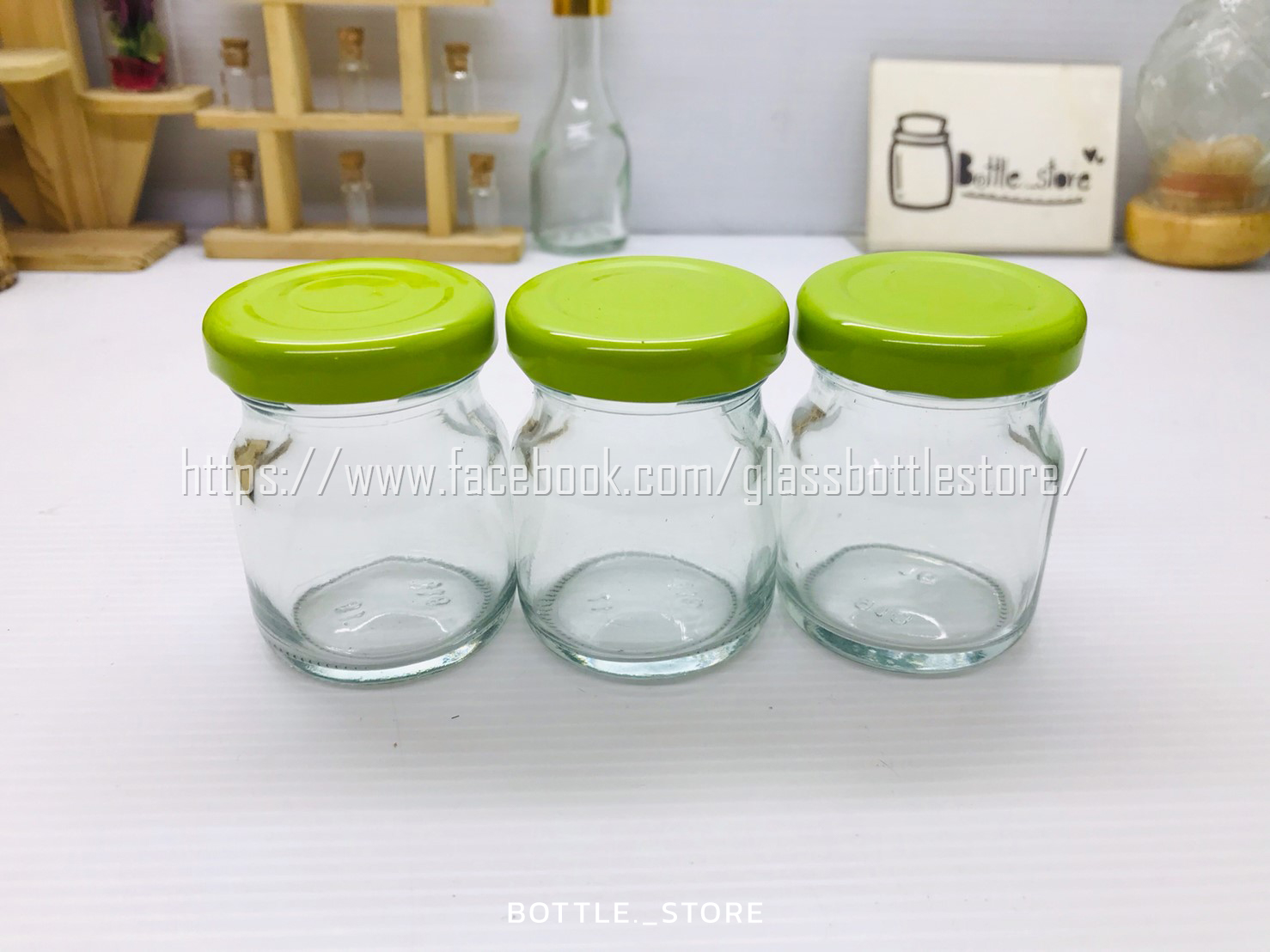 ขวดแก้ว ซุปไก่ 45ml ฝาเกลียวล็อคสีเขียว