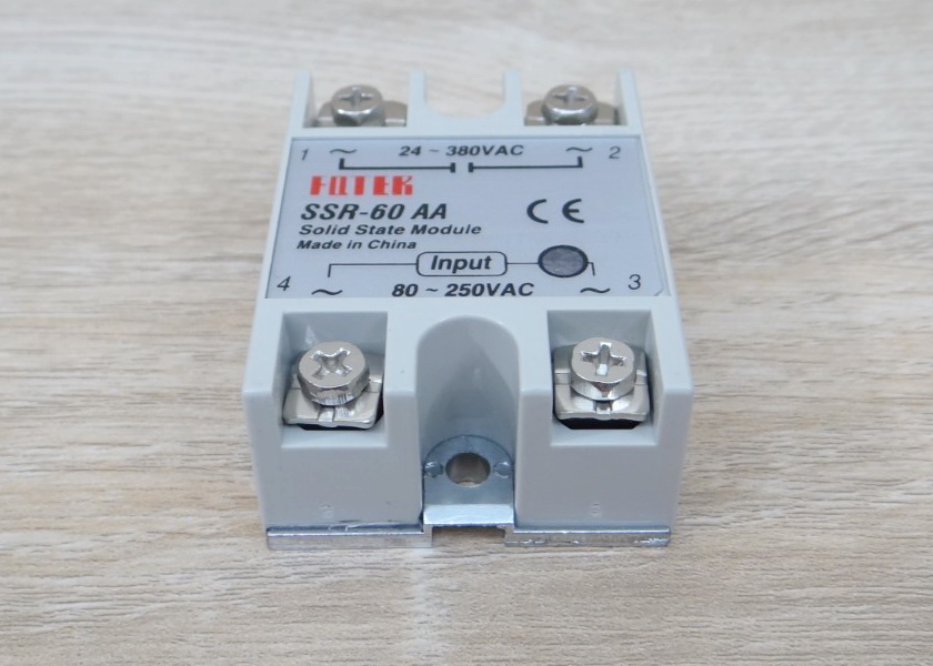 Solid State Relay SSR-60AA, 60A (24-380VAC / 80-250VAC)
