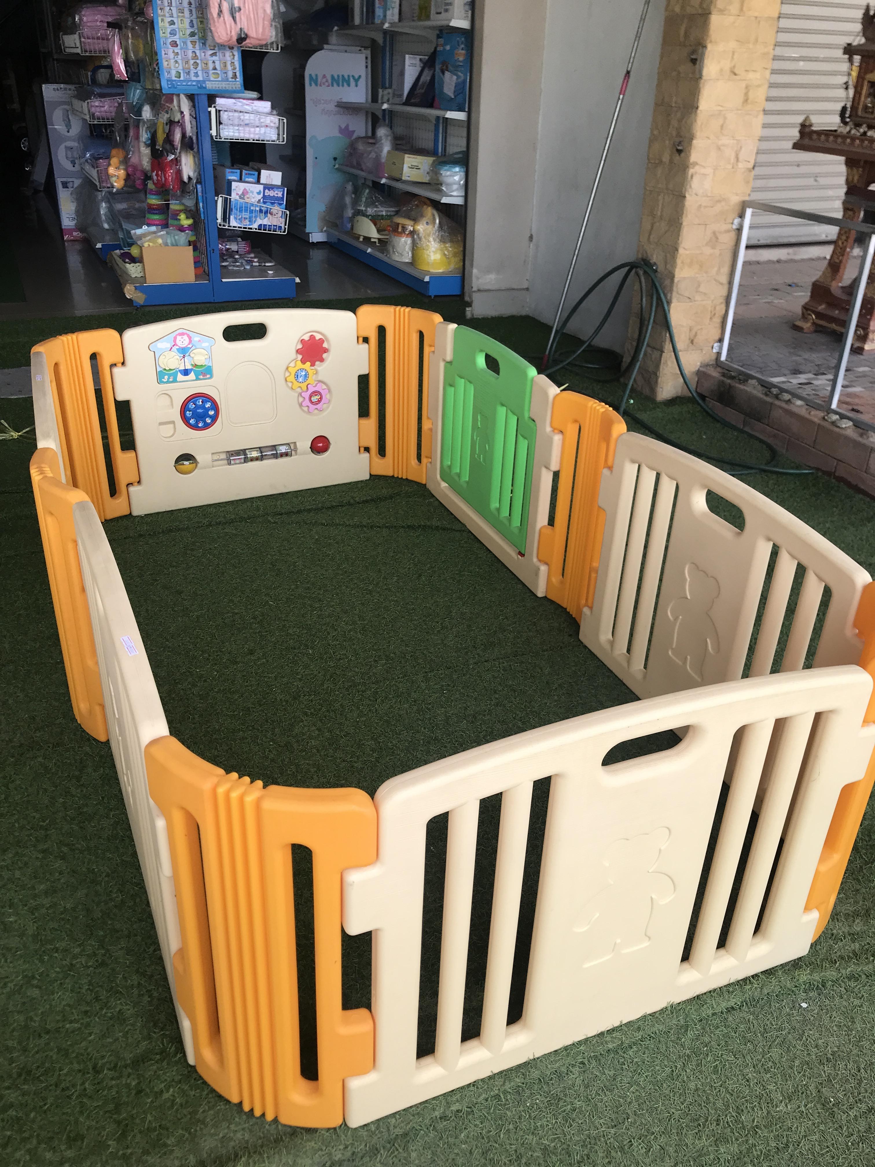 EDUPLAY รั้วกั้นเด็ก คอกกั้นเด็ก EDUPLAY รุ่น Happy Baby Room สีส้มเขียว Size M