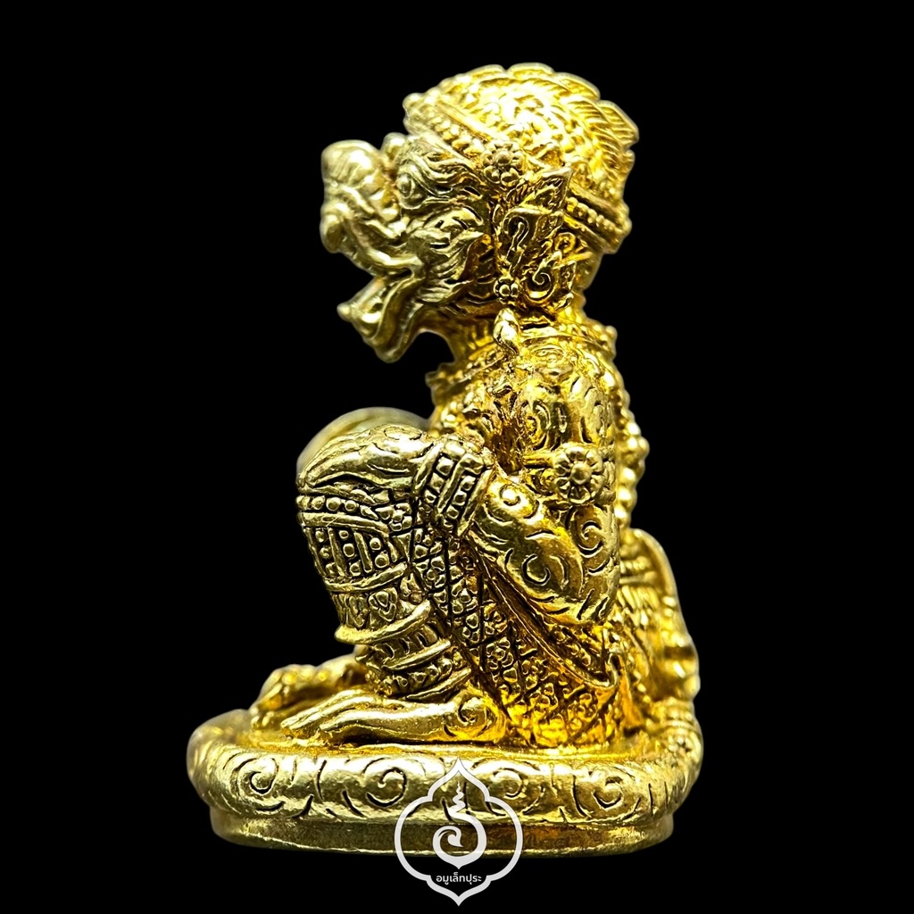 หนุมาน พิมพ์โขนทรงเครื่อง (พิมพ์กลาง เนื้อทองสตางค์) รุ่นแซยิด 88 ปี ปี52 หลวงพ่อฟู วัดบางสมัคร จ.ฉะเชิงเทรา (ใต้ฐานตอกโค้ด อุดผง และเกศาหลวงพ่อฟู หมายเลข1117)