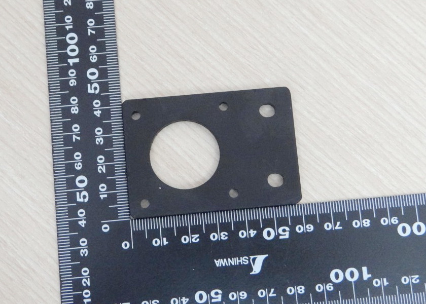 Aluminum Plate (black) Nema17 Stepper Motor Bracket - Thickness 4mm