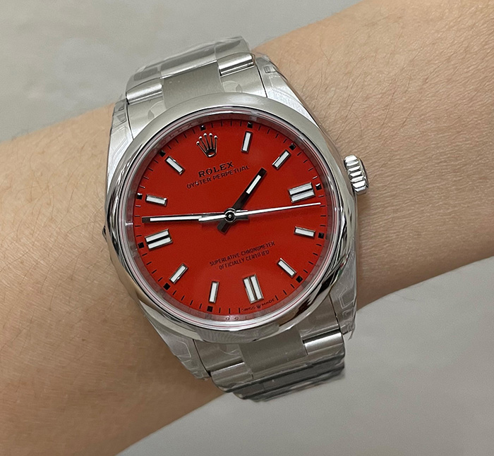 ROLEX OP36 CORAL RED 36 MM. VSF