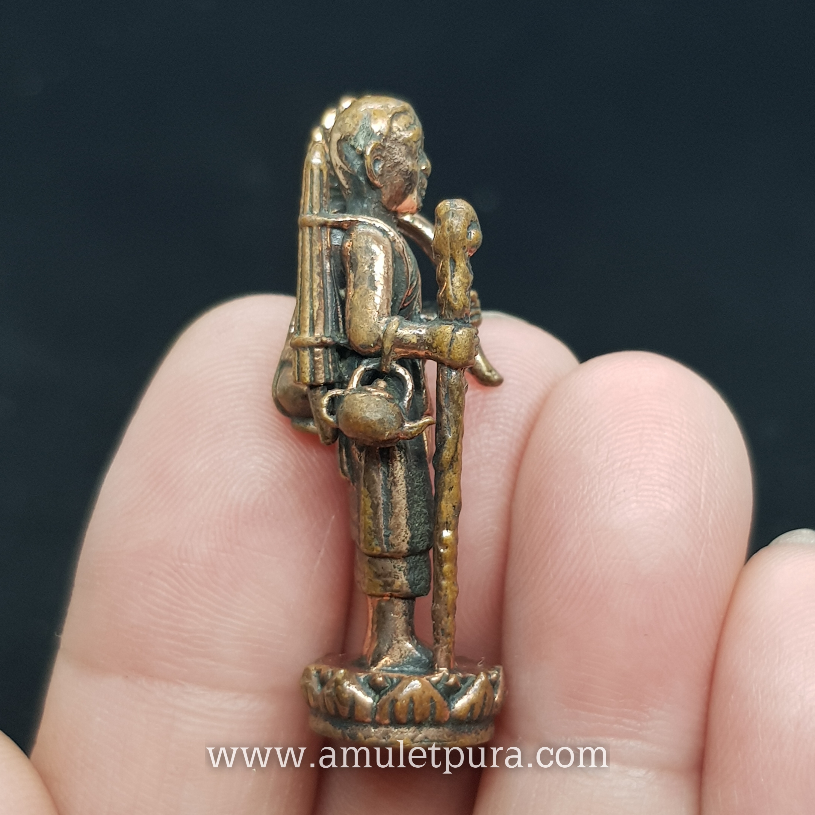 พระสิวลีมหาลาภ(สัมฤทธิ์แดง)รุ่นสวัสดิมงคล ปี53 หลวงพ่อสวัสดิ์ วัดศาลาปูน จ.พระนครศรีอยุธยา(ตอกโค๊ด หมายเลข 212)