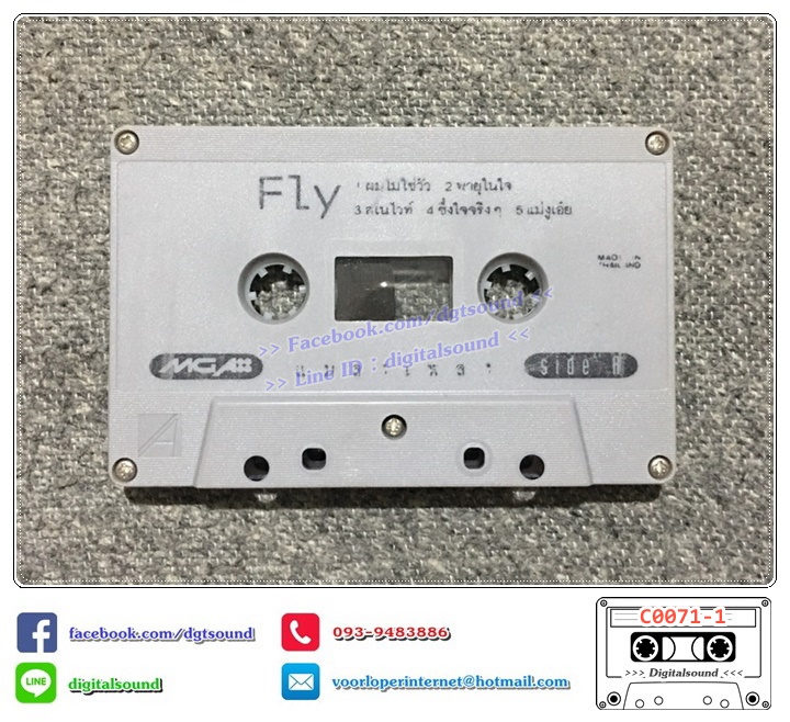ม้วนเทป เทปคาสเซ็ท อี๊ด วงฟลาย FLY อัลบั้ม Fly แมลงเพลง