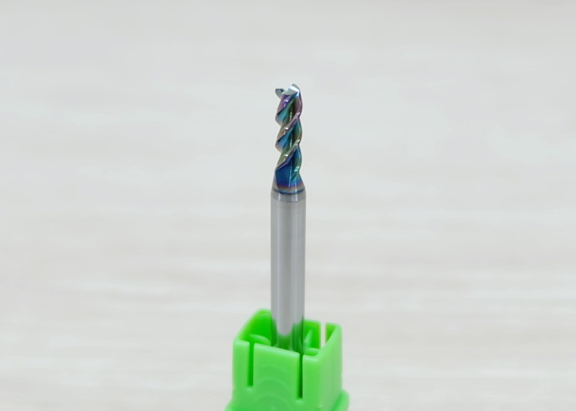 3-Flute DLC Coating 3x9x4mm 50L HRC60 High Efficiency End Mill, Shank 4MM