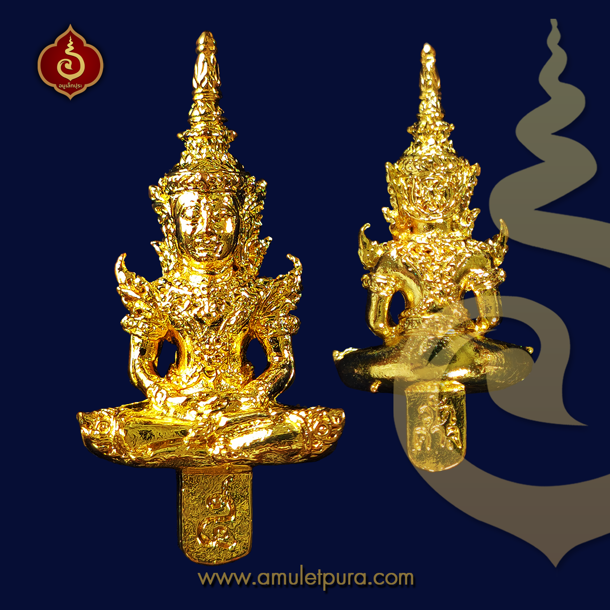 พระยอดธงมหาจักรพรรดิ์ (ชุบทอง) รุ่นรวยมากมากๆ ปี63 หลวงตาชลอ วัดศาลพันท้ายนรสิงห์ จ.สมุทรสาคร ปลุกเสก วัดท่าซุง เสาร์ 5