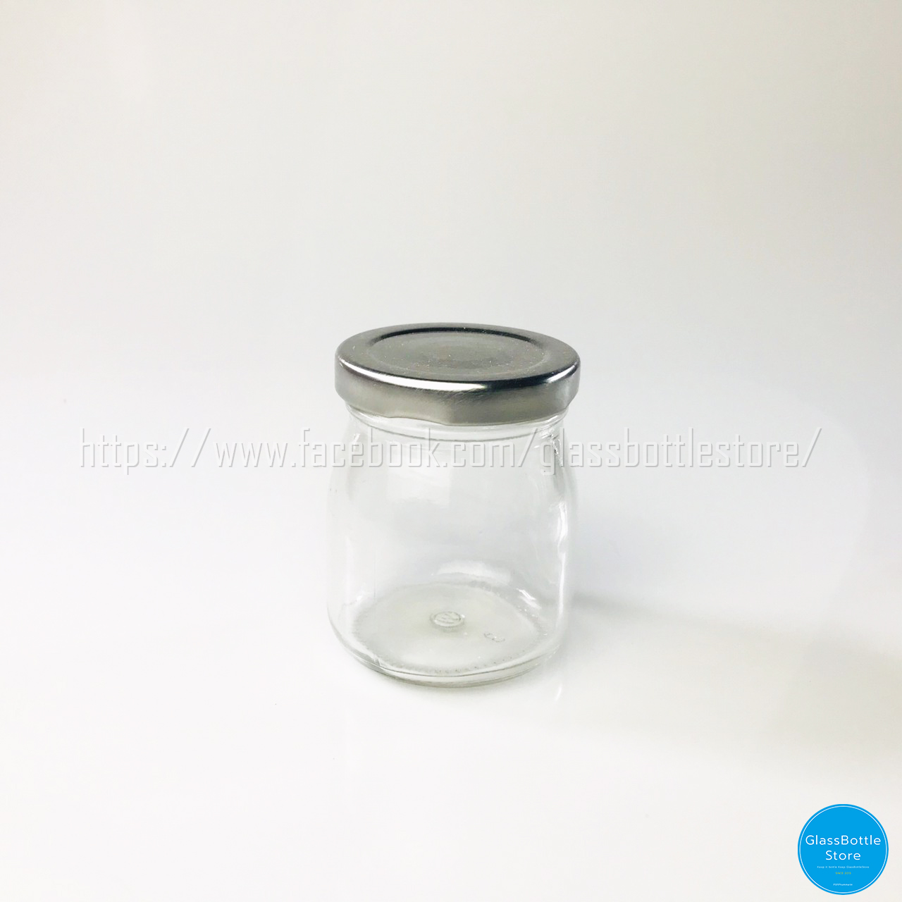ขวดแก้วพุดดิ้ง 150ml ฝาเกลียวล็อคสีเงิน