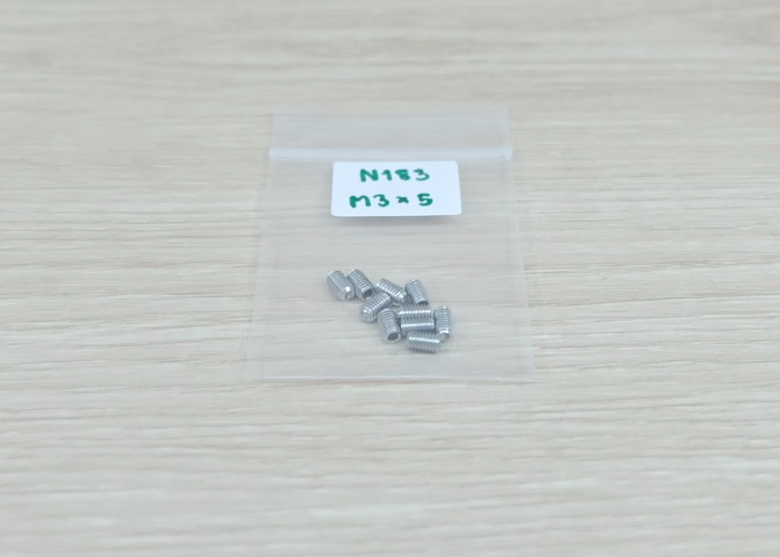 M3x5 สกรูตัวหนอน DIN916 Stainless steel 304 (แพ็ค20ตัว)