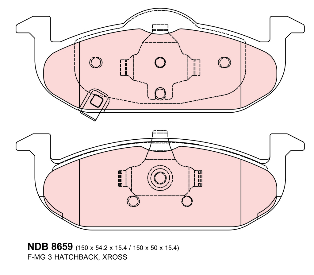 ผ้าเบรค Nexzter Mu Spec / MG3 (หน้า)