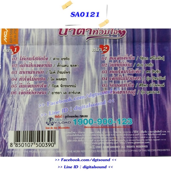ม้วนเทป รวมศิลปิน อัลบั้ม น้ำตาท่วมใจ