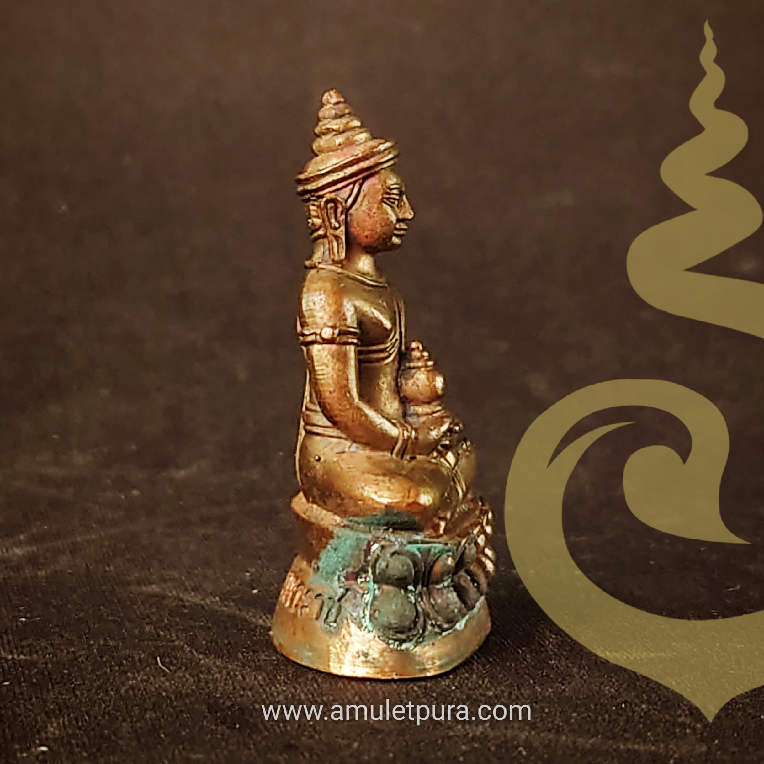 พระกริ่งนารายณ์มหาราช เนื้อนวโลหะ รุ่นแรก ปี48 (ตอกโค๊ดและหมายเลข 62)