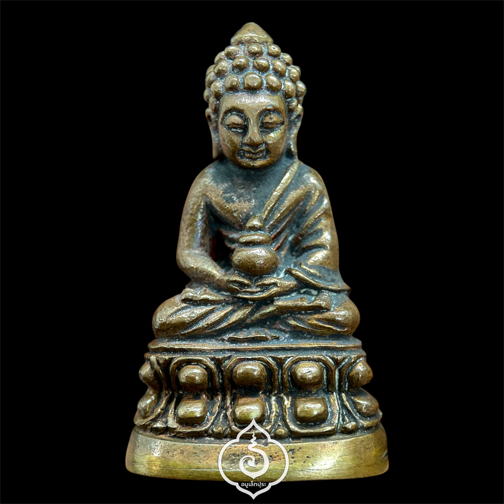 พระกริ่งนะโภคทรัพย์ สมเด็จธงชัย (พิมพ์หน้าอินเดีย เนื้อสัมฤทธิ์) ปี64 สมเด็จพระมหารัชมงคลมุนี วัดไตรมิตร กรุงเทพฯ (มีโค้ด หมายเลข2959)