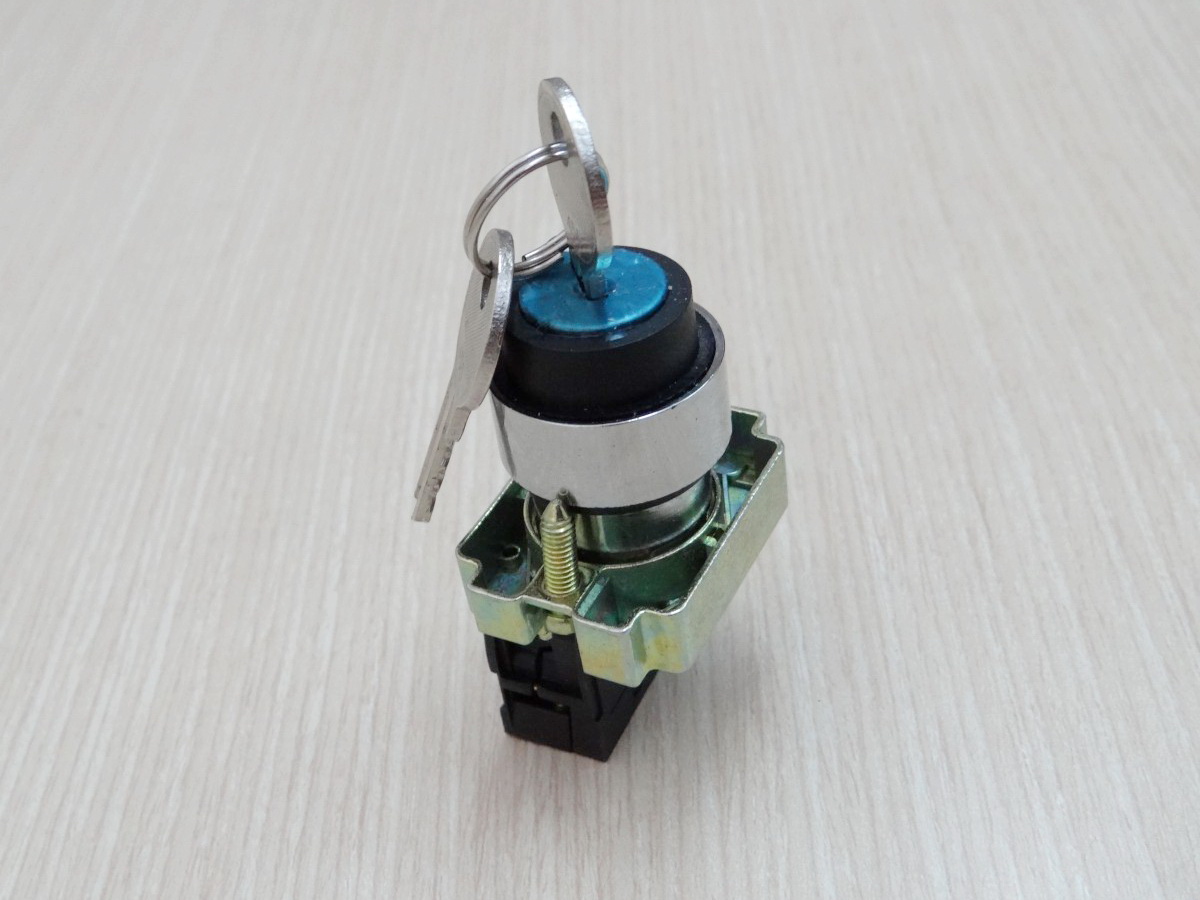XB2-BG21 Selector Rotary + Key 2 Position Push Button Switch 10A 1NO 22mm (Self-locking)