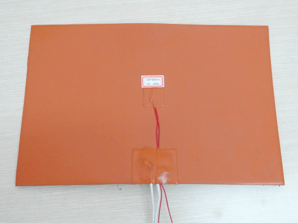 Silicone Heating Pad 200x300 mm 12V 200W + NTC 100K 3950