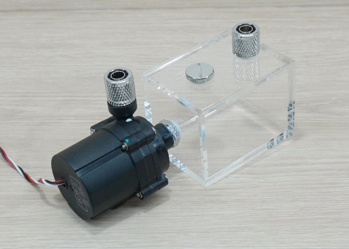 Square Water Tank 175ml + Quick Twist Joint G1/4" Thread + SC600 Pump 12V 19W