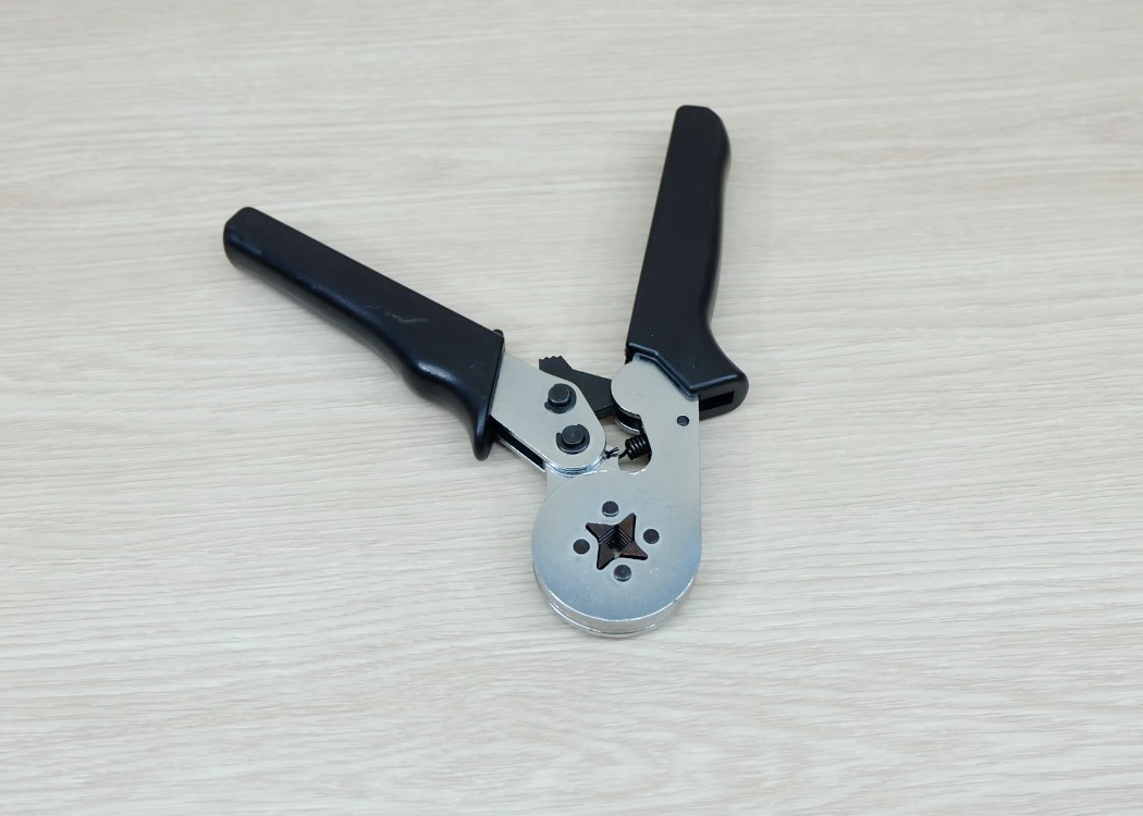 HSC8 6-4B คีมเข้าหัวสายไฟ Tubular Terminal Crimper 0.25-6mm 23-10AWG