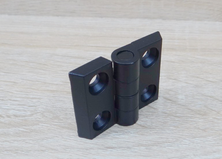 บานพับ Zinc Alloy Hinge for Alu-Profile 3030 ระยะรู 30x23 mm (สีดำ)