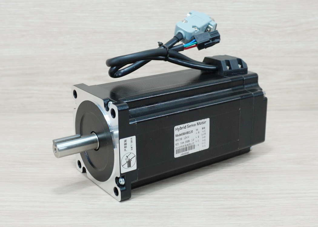 Hybrid Closed-Loop Stepper Motor (Nema34) 86HBS120 แรงบิด 12N.m 5.6A Shaft 14mm + HBS860H Driver