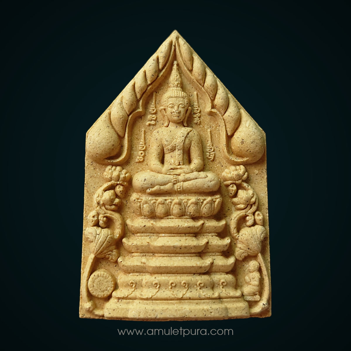 พระพุทธเจริญทรัพย์ (เนื้อรวมผงว่านผงพุทธคุณ) ปี66 หลวงปู่มหาศิลา สิริจันโท เมตตาอธิษฐานจิตปลุกเสกเดี่ยว (มีโค้ด หมายเลข 5031)