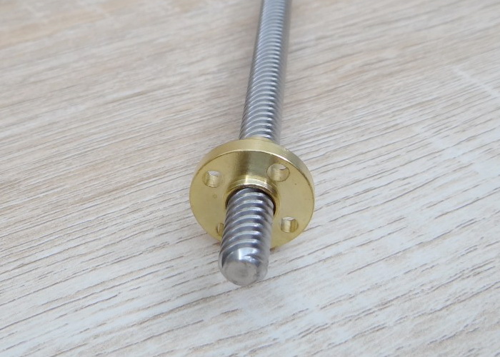 T8 Lead Screw Dia 8mm Length 500mm (Lead 8mm) + Copper Nut