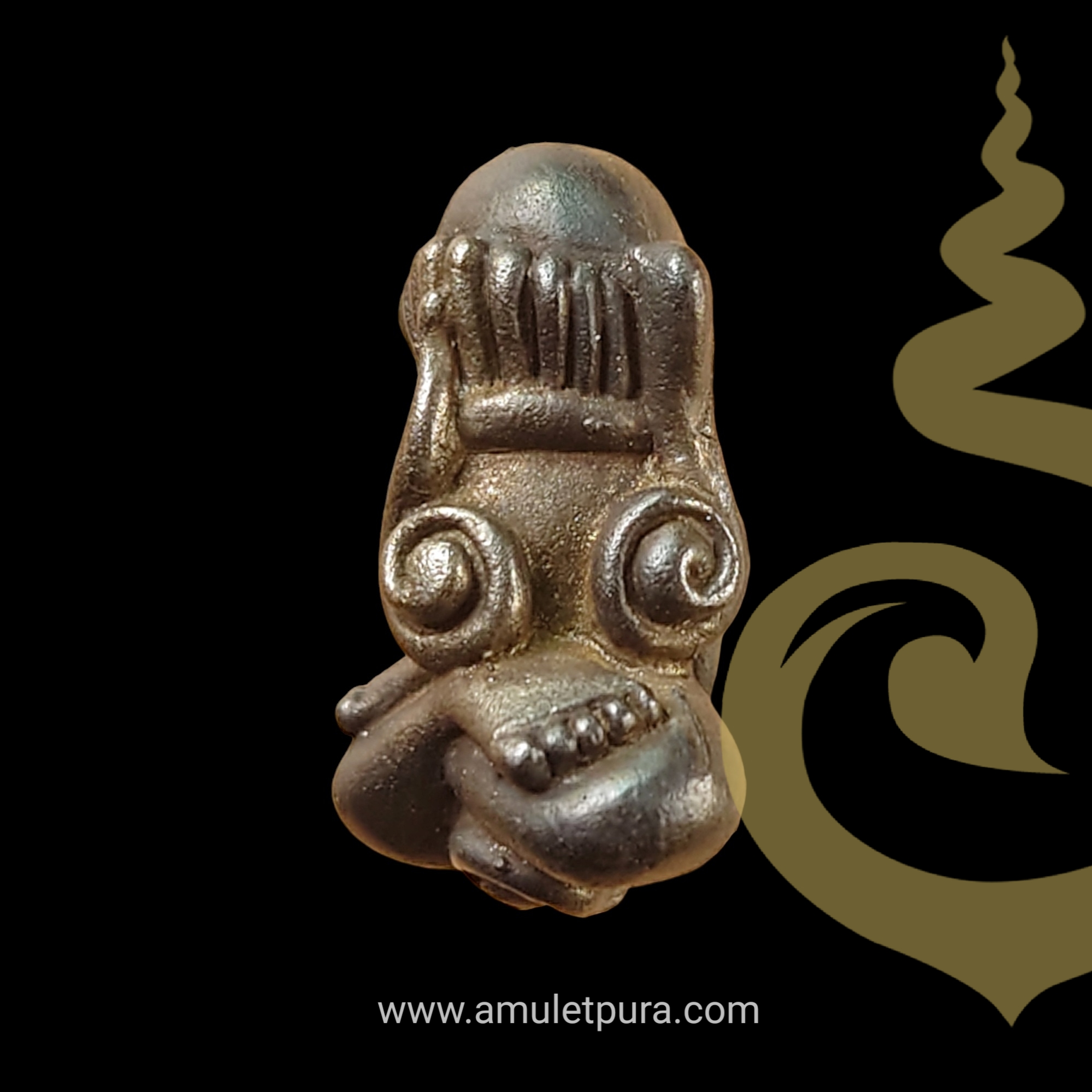 พระปิดตาแร่บางม่วง (เนื้อเมฆสิทธิ์) รุ่นแรก งานปิดทองฝังลูกนิมิต ปี53 หลวงปู่ทองย้อย วัดอัมพวัน จ.นนทบุรี (มีโค้ด)