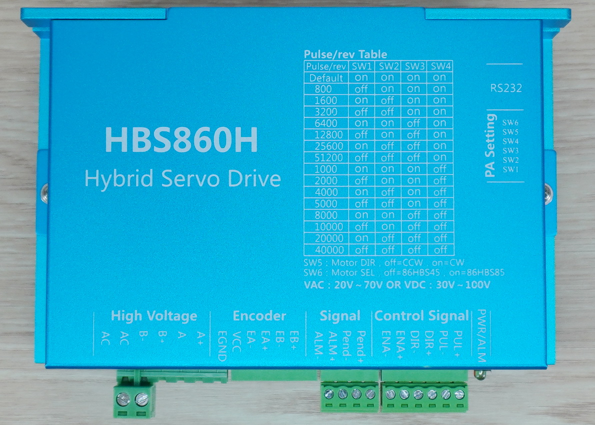 Hybrid Closed-Loop Stepper Motor (Nema34) 86HBS120 แรงบิด 12N.m 5.6A Shaft 14mm + HBS860H Driver