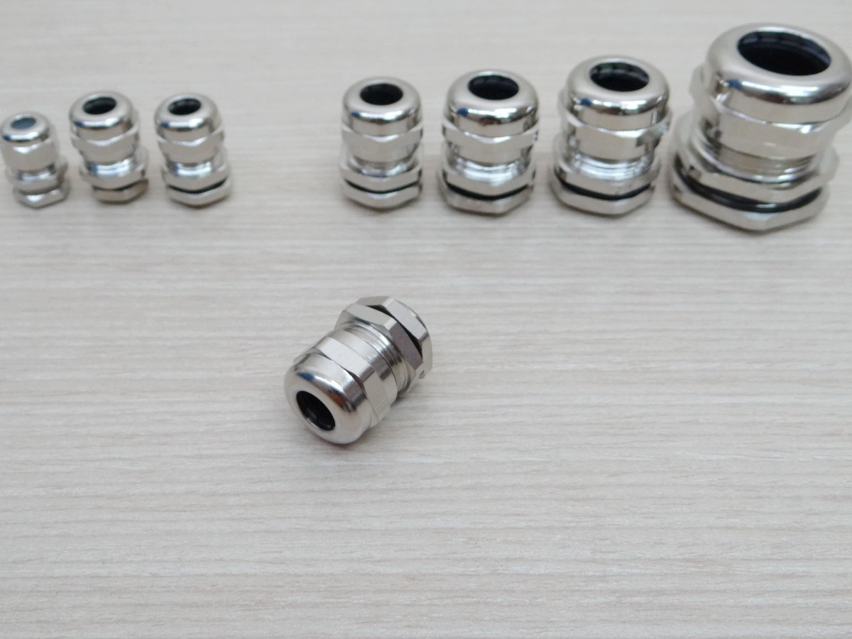 M14x1.5 Waterproof Cable Glands Connector (Nickel Brass Metal)