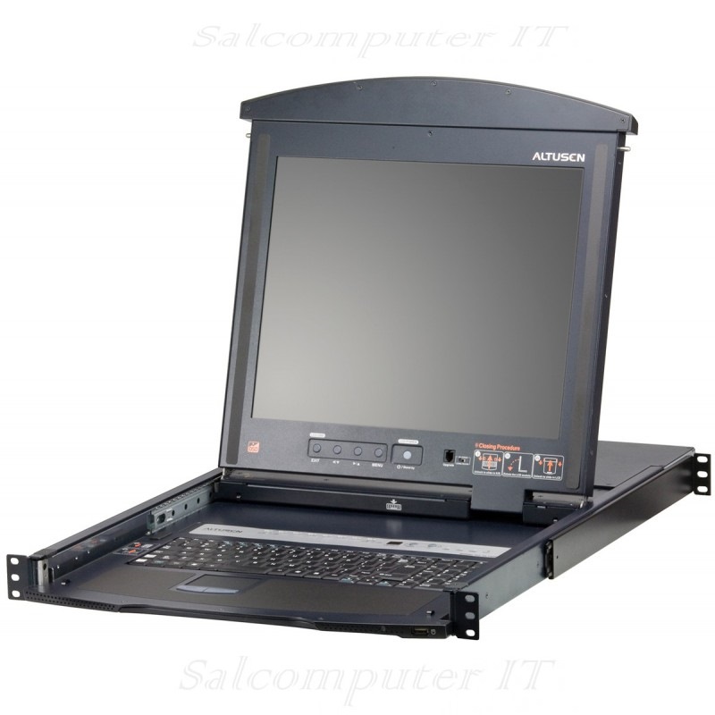 8 Port Dual Rail Cat 5 High-Density LCD KVM model : KL1508AM
