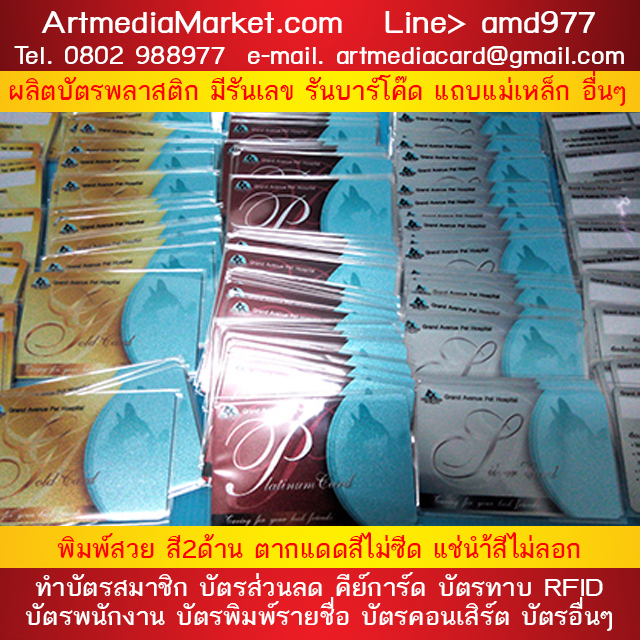 ตัวอย่างบัตร Pvc Card Plastic Card