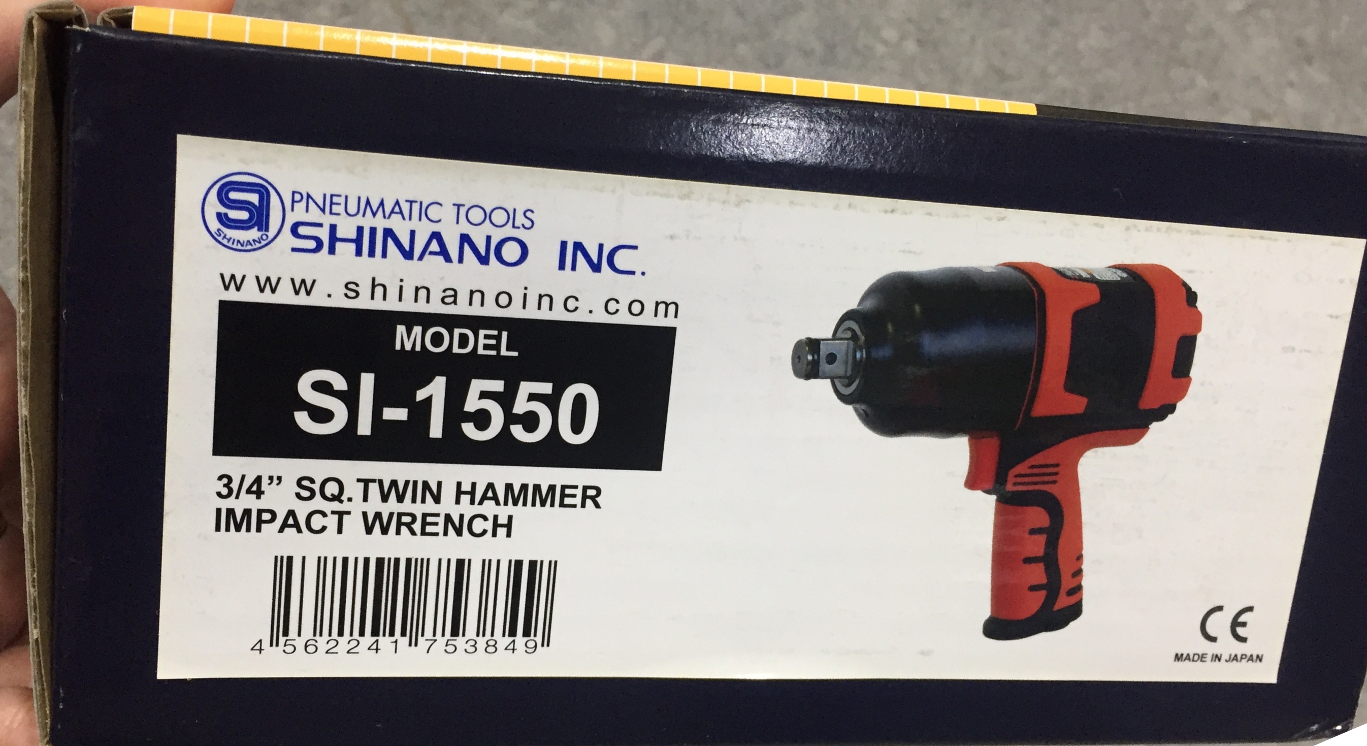 Shinano รุ่น SI-1550 บ็อกลม 3/4" รุ่นปืน Twin Hammer ญี่ปุ่น IMPACT WRENCHES