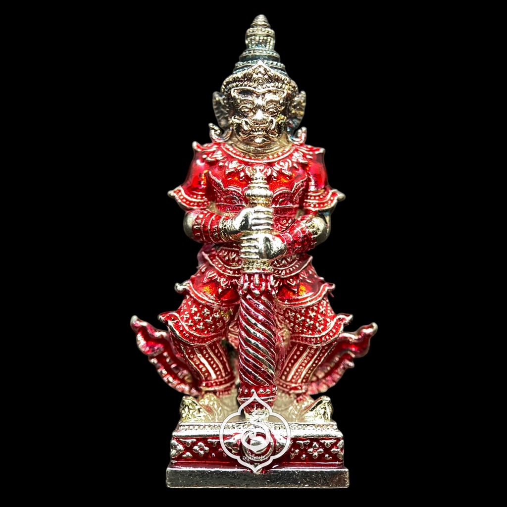 ท้าวเวสสุวรรณ รุ่นยกฐานะ ทองนำโชค (เนื้อสัตตะชุบเงิน ลงยาแดง) ปี64 หลวงพ่อทอง วัดบ้านไร่ จ.นครราชสีมา (มีโค้ด หมายเลข2 เป็นเสน่ห์เมตตามหานิยม)