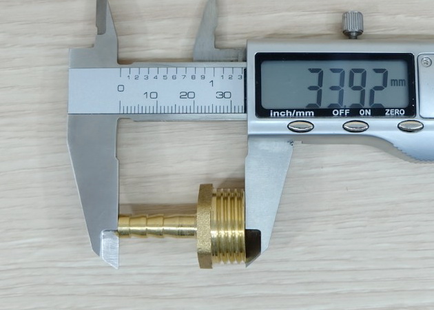 Male Thread 1/2BSP (20.5mm) to Straight Barb Tail 6mm Brass Connector