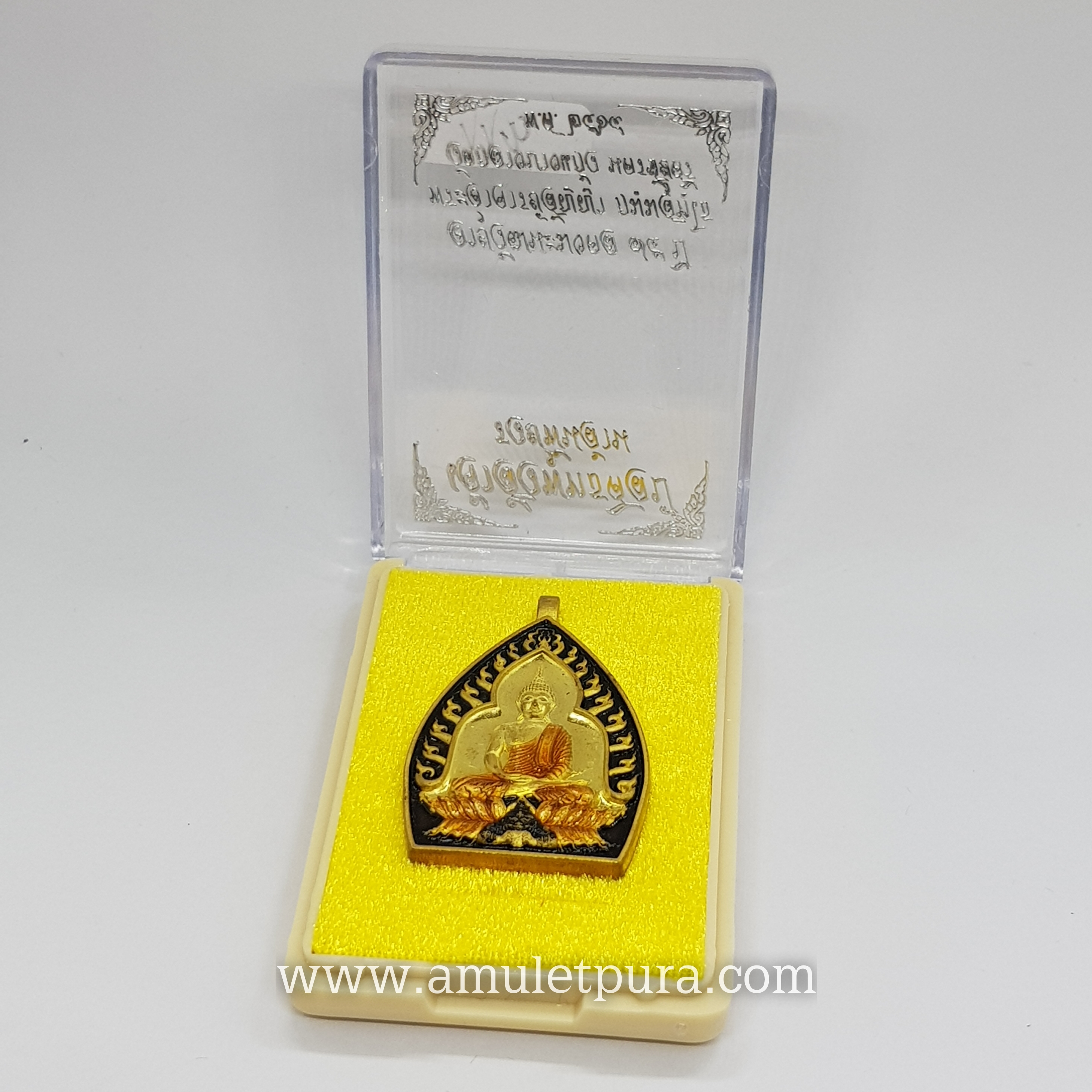 เจ้าสัวพุทธศิลป์(ทองทิพย์ลงยาสีดำ)รุ่นรวยพันล้าน อายุวัฒนะมงคล75 ปี ปี64 พระอาจารย์สัญญา(คง)วัดกลางบางแก้ว จ.นครปฐม(มีโค้ด หมายเลข113)