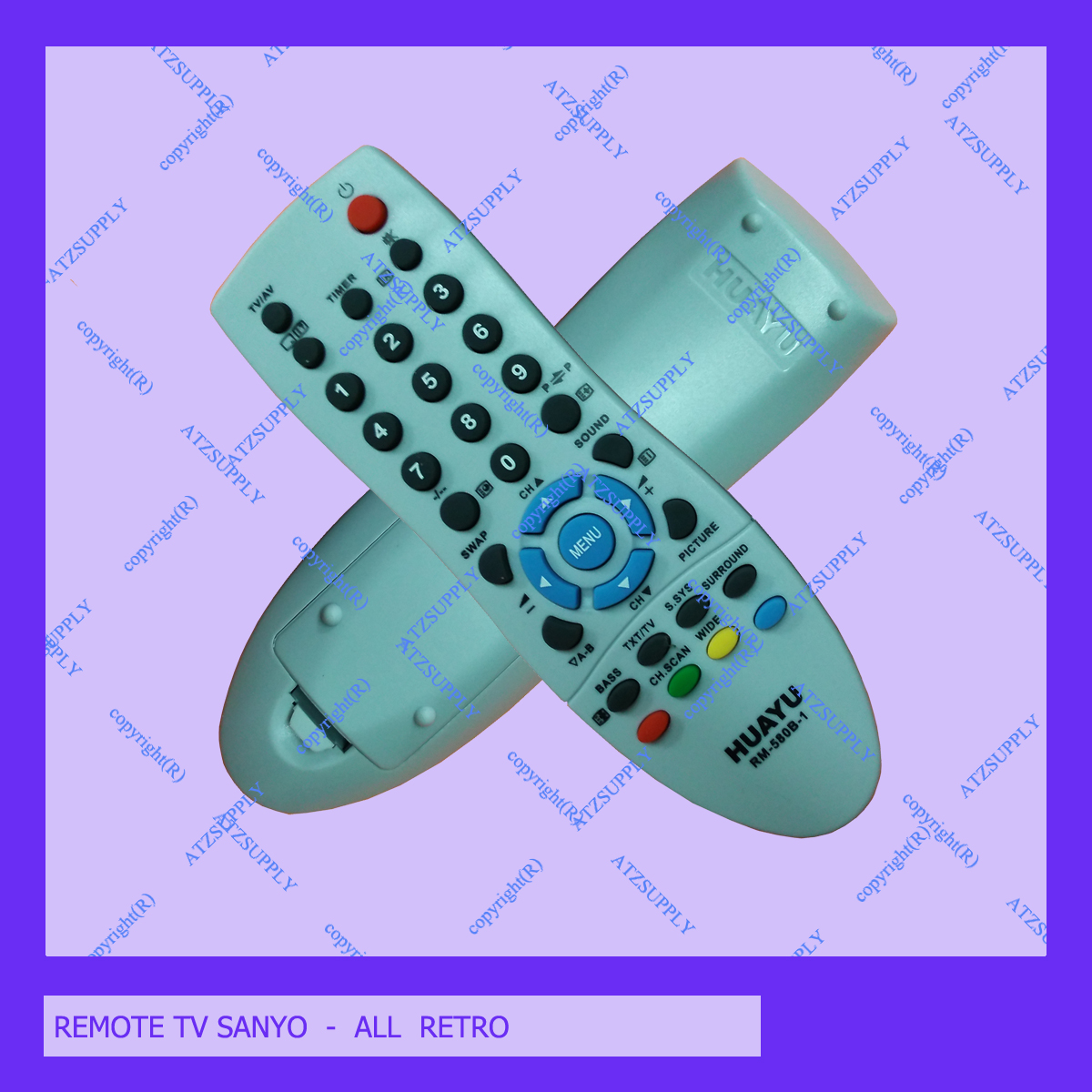 Remote TV SANYOG รีโมท ทีวี SANYO ใช้ได้กับทีวีซันโย ทุกรุ่นโดยไม่ต้องจูน