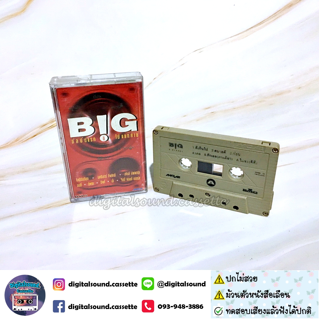 ⚠️ปกไม่สวย เทปเพลง เทปคาสเซ็ท รวมศิลปิน อัลบั้ม BIG อัลบั้มแรกที่ยังไม่แยกค่าย