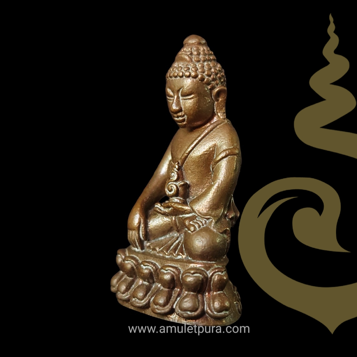 พระกริ่งพรหมบวร เนื้อทองผสมหล่อโบราณ รุ่นพรหมบวร ปี53 วัดบวรนิเวศวิหาร กรุงเทพฯ (ใต้ฐานตอกโค้ด หมายเลข 530)