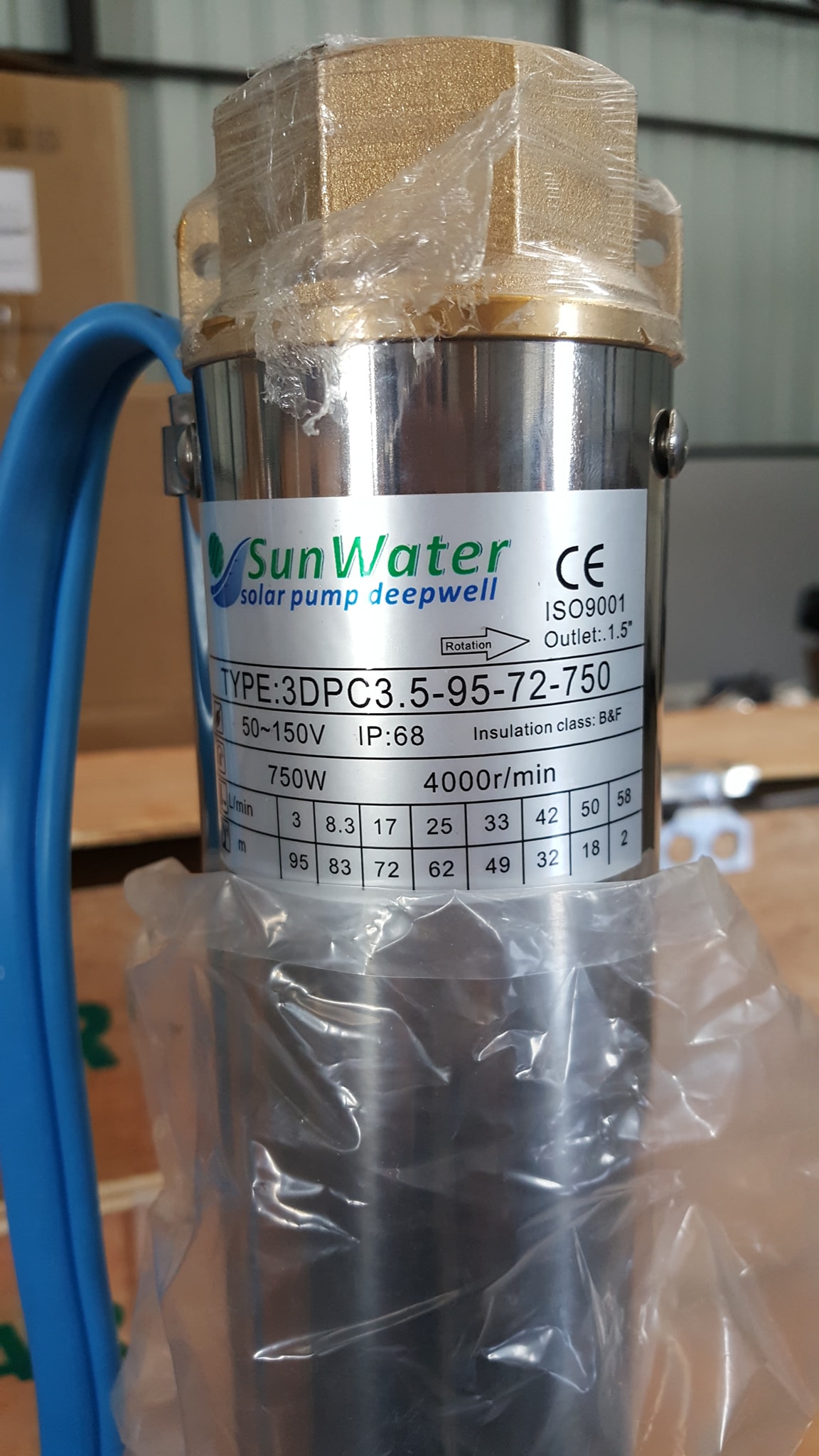 ชุดปั้มซัมเมิร์ทDC Pump บัสเลส ขนาด 750w 72v