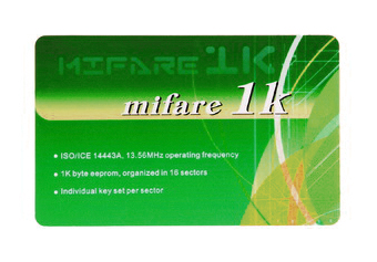 พิมพ์บัตรทาบ RFID มายแฟร์ 1 K. คลื่น 13.56 MHz