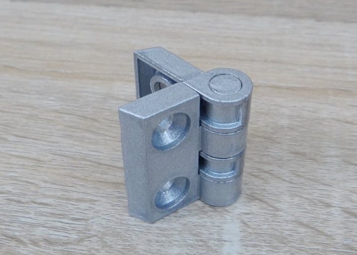 บานพับ Zinc Alloy Hinge for Alu-Profile 3030 ระยะรู 30x23 mm (สีเงิน)