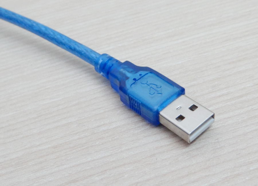 30cm USB 2.0 to USB 1.1 (Male-Male) Data Transfer Cable Transparent Blue