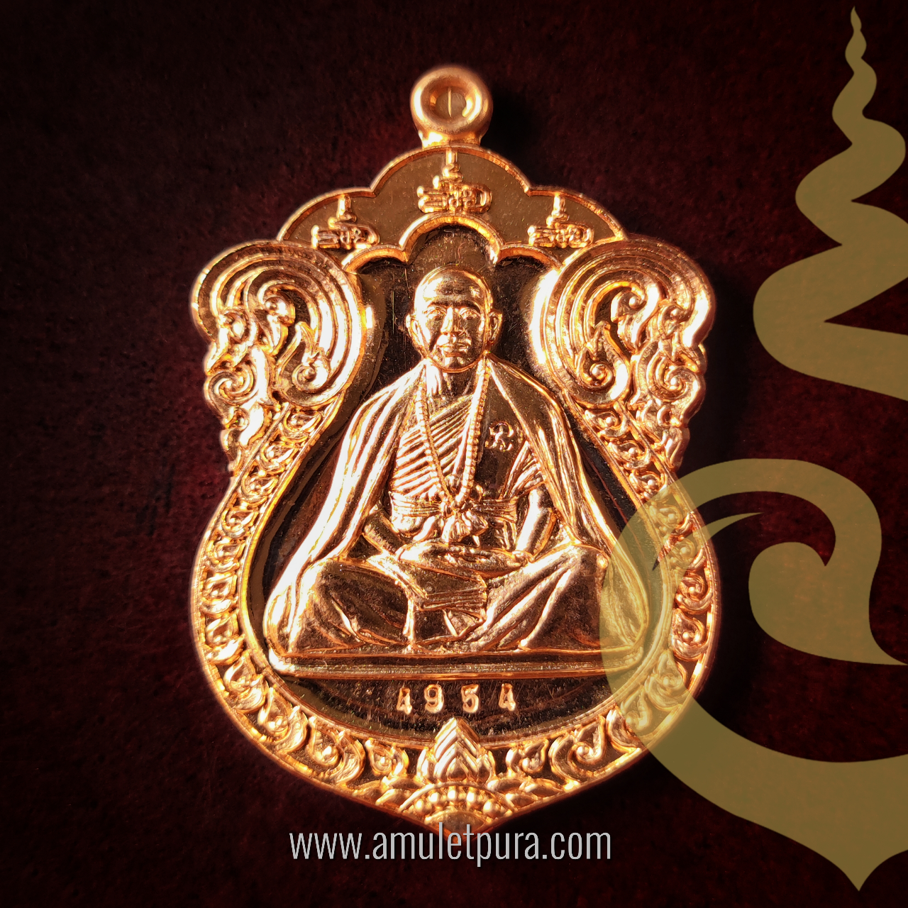 เหรียญเสมา รุ่นเจริญพร (เนื้อทองแดง) ปี55 ครูบาอริยชาติ วัดแสงแก้วโพธิญาณ จ.เชียงราย (มีโค้ด หมายเลข 4954)