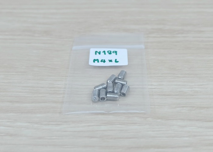 M4x6 สกรูตัวหนอน DIN916 Stainless steel 304 (แพ็ค20ตัว)