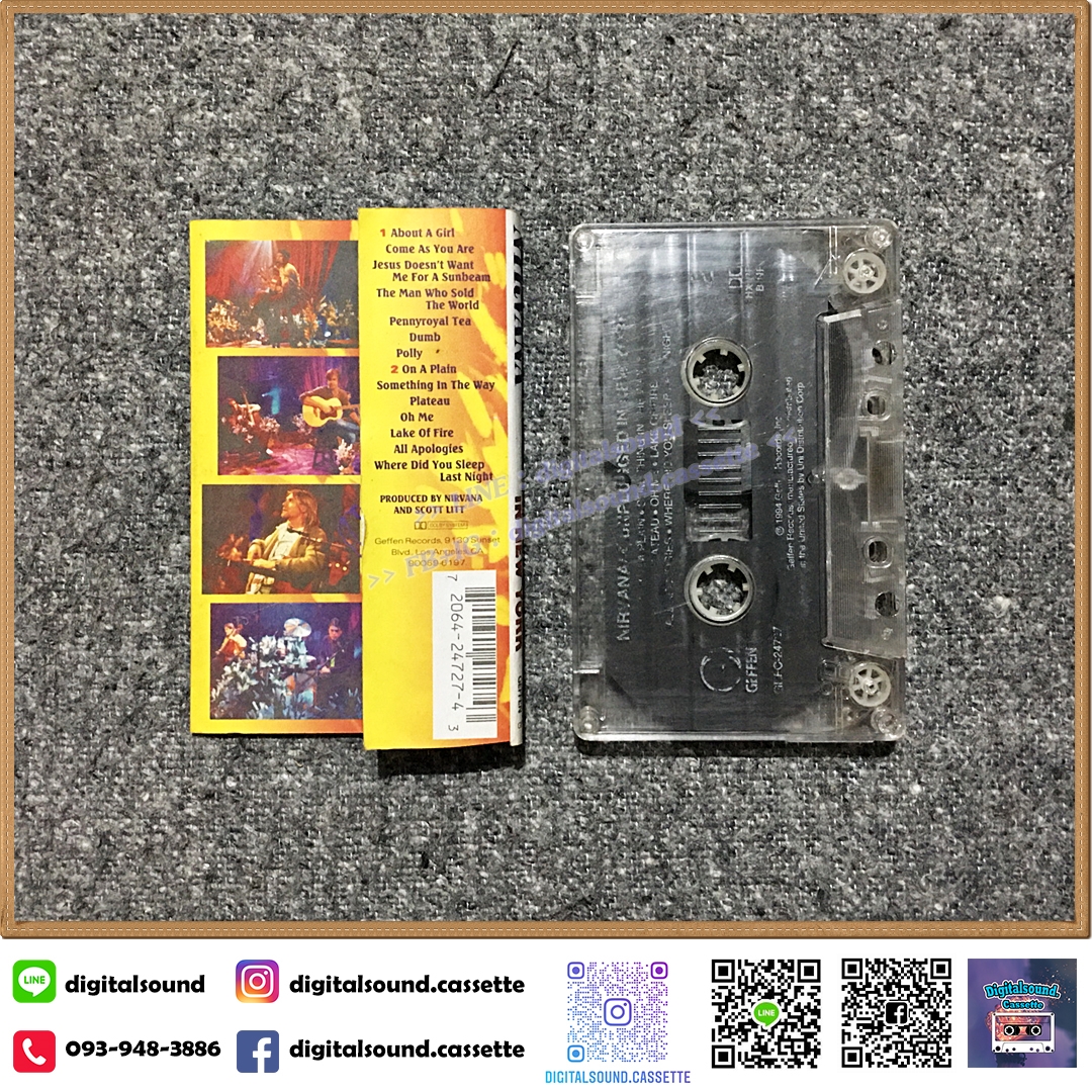 เทปคาสเซ็ท nirvana อัลบั้ม MTV Unplugged in New York