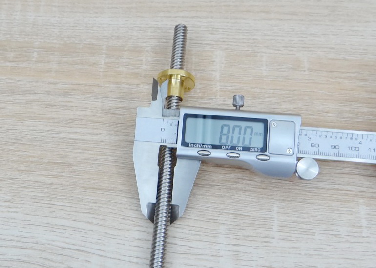 T8 Lead Screw Dia 8mm Length 500mm (Lead 8mm) + Copper Nut