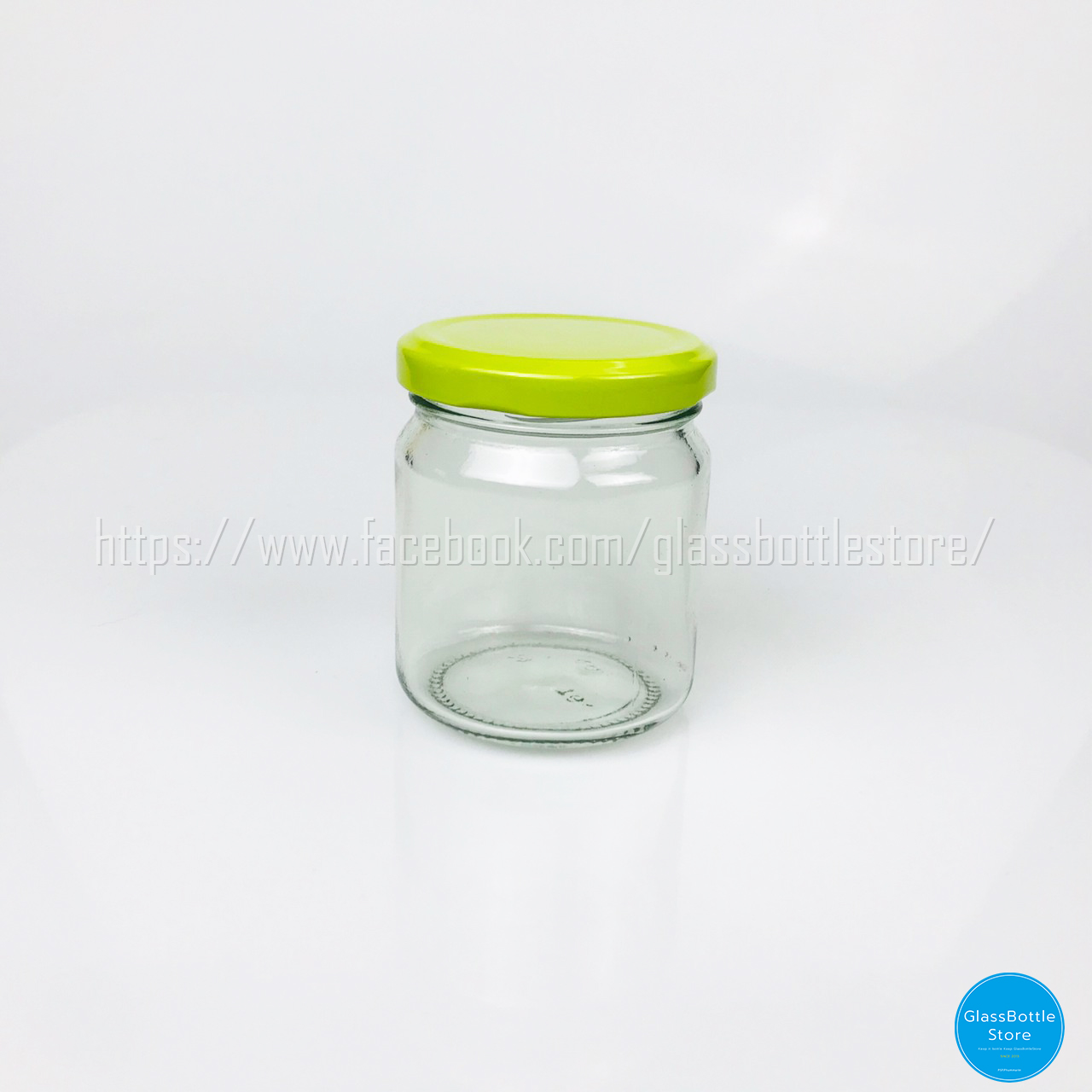 ขวดแก้ว กระปุกอาหาร 210ml(7oz) ฝาเกลียวล็อคสีเขียว