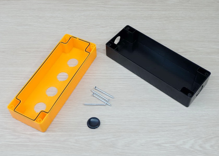 BX4 (Yellow) waterproof box 4 holes for 22mm mounting hole push button switch
