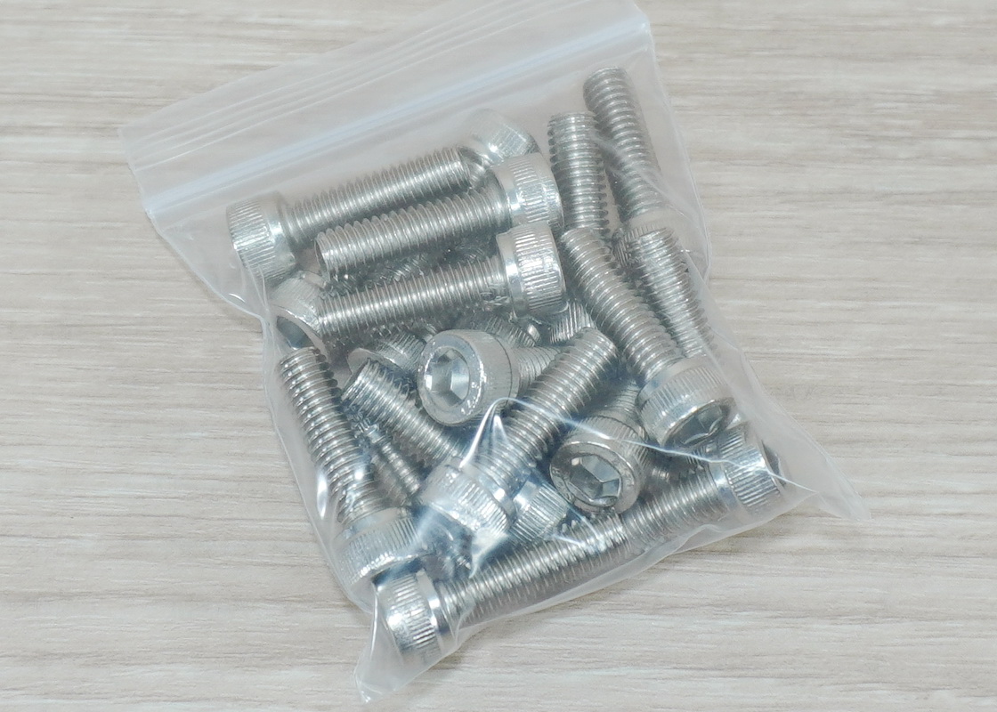 Hex Socket Cap Screw M6x20mm Nickel-plated (20ตัว/ถุง)