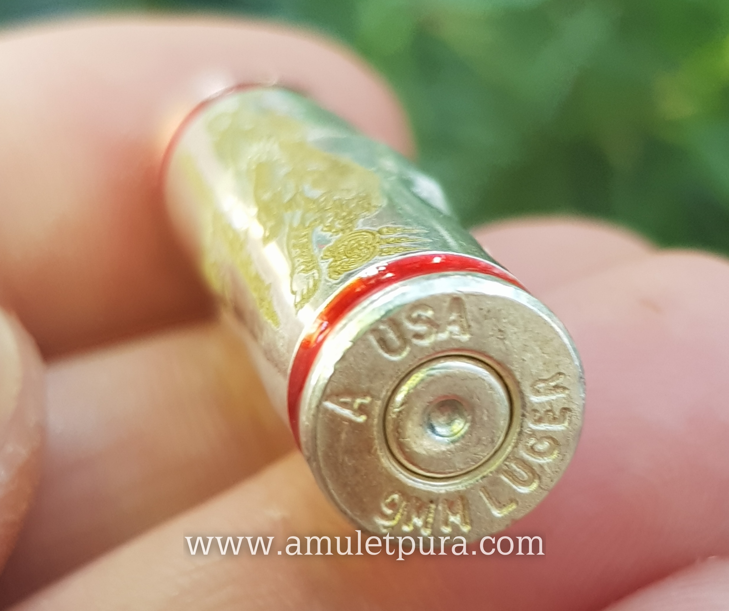 ตะกรุดปลอกลูกปืน(แยกชุดกรรมการ ชุบเงิน ขอบลงยาแดง)รุ่นพยัคฆ์ปราบไพรี รวย 100 ปี ปี64 หลวงพ่อพัฒน์ วัดห้วยด้วน จ.นครสวรรค์ (มีโค้ด หมายเลข 880)